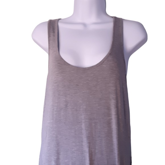 *New* Fabletics Iliana Maxi Dress Heather Grey Racerback Scoop Neck Stretchy WS - Picture 8 of 9